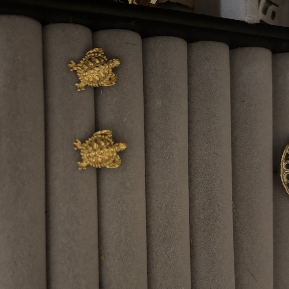 Gold turtle Earrings